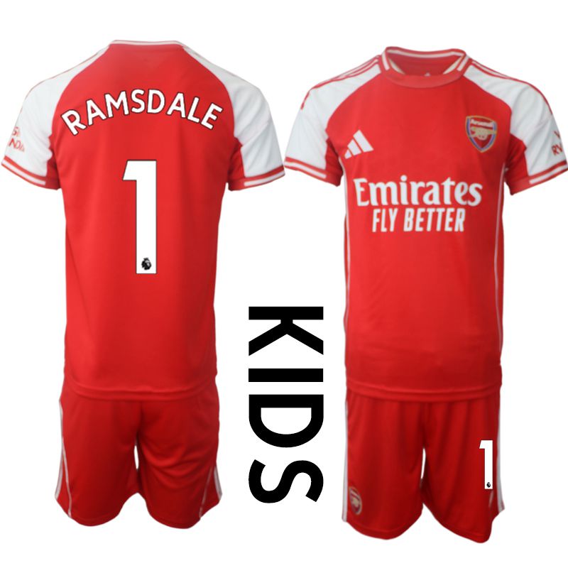 Youth 2025-2026 Season Club Arsenal home red #1 Soccer Jersey->youth soccer jersey->Youth Jersey